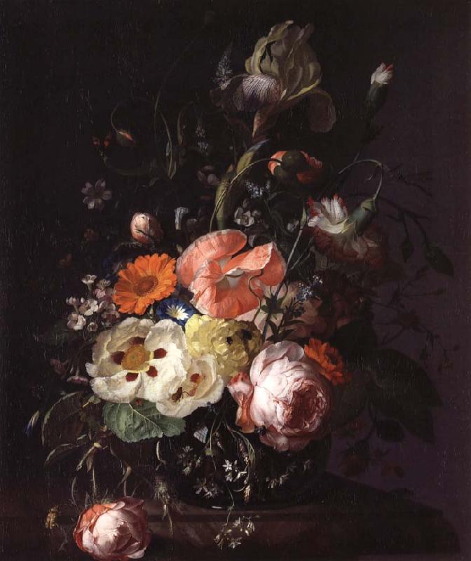 REMBRANDT Harmenszoon van Rijn Still Life with  with Flowers on a Marble Table Top oil painting image